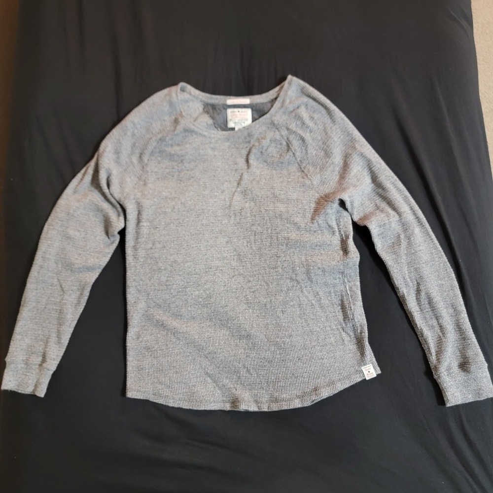 Lucky Brand Handcrafted Lived In Thermal  Men's Gray Long Sleeve Thermal Shirt M